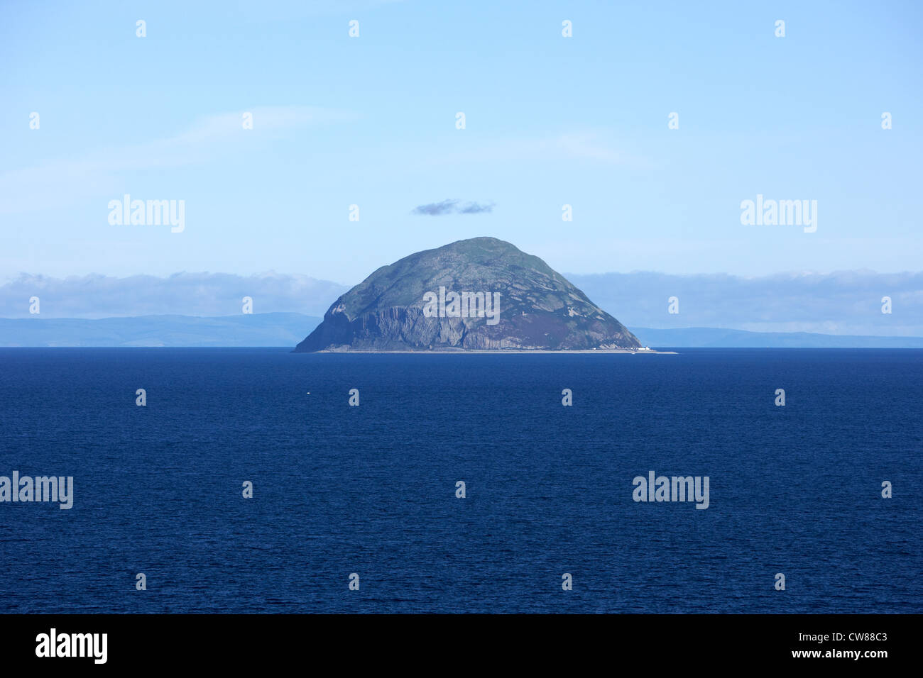 ailsa craig island off the coast of south ayrshire in the firth of clyde scotland uk united kingdom Stock Photo
