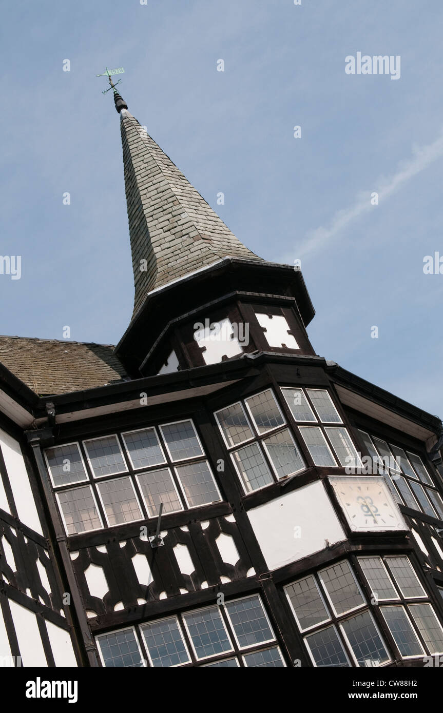 A timber framed Tudor style building in Chesterfield town centre, Derbyshire England UK Stock Photo