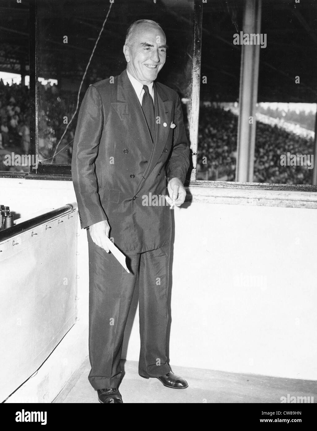 Capt. Eddie Rickenbacker, Hialeah Racetrack, 1949 Stock Photo