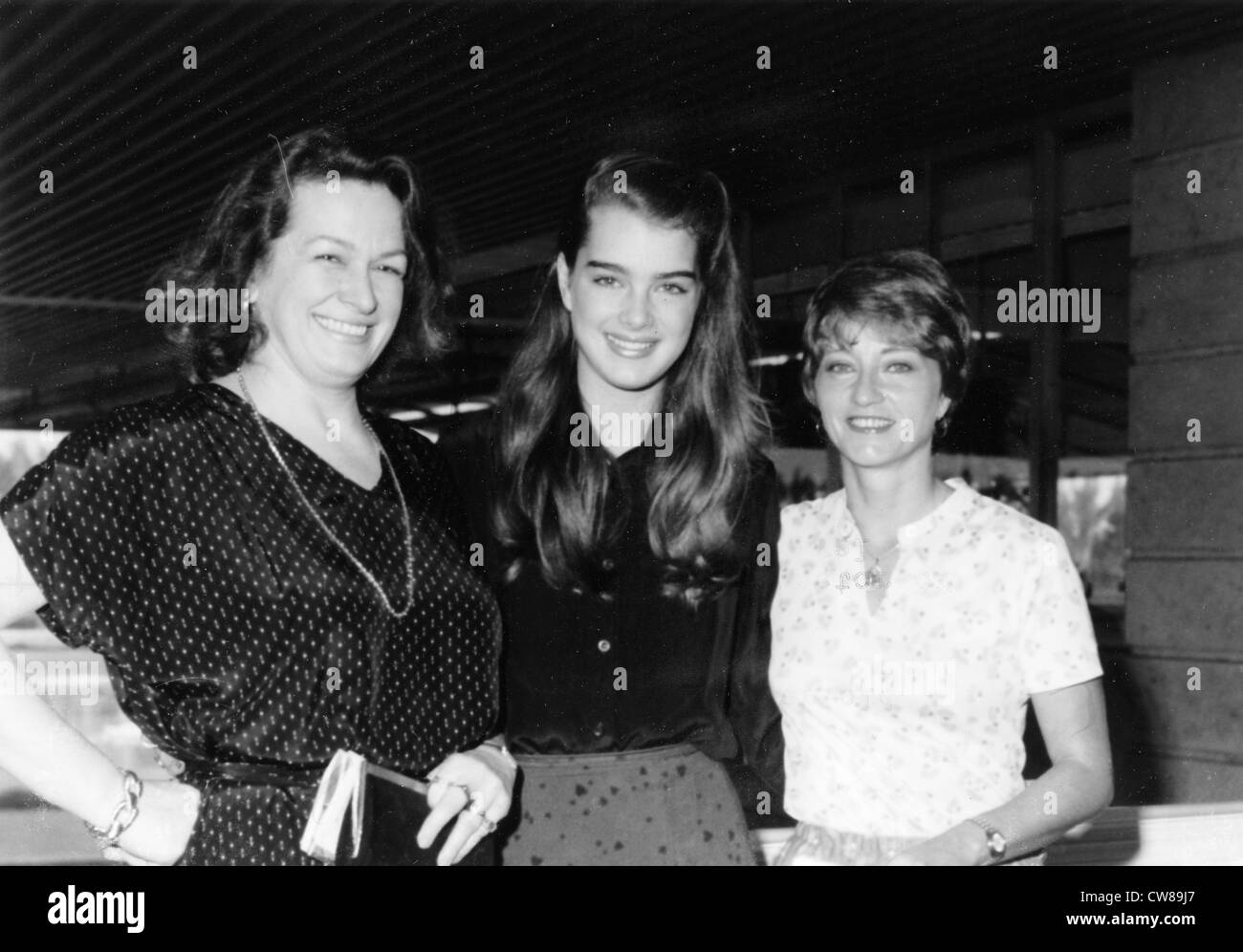 Brooke Shields with her mother Terry(l) and Judie Williamson (r), Director of the film festival., Hialeah, Florida, 1980 Stock Photo