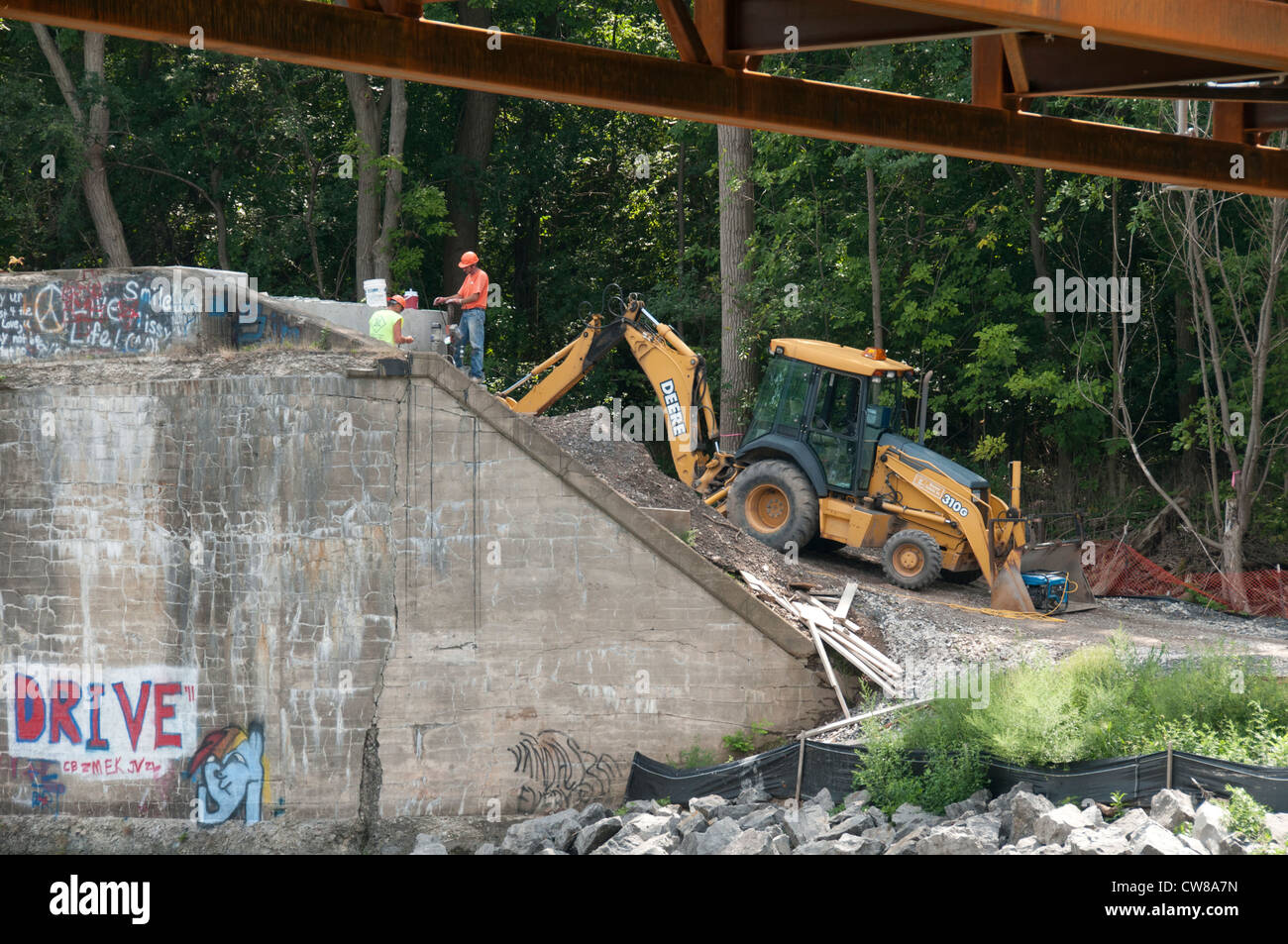 Backhoe at work Stock Photo Alamy