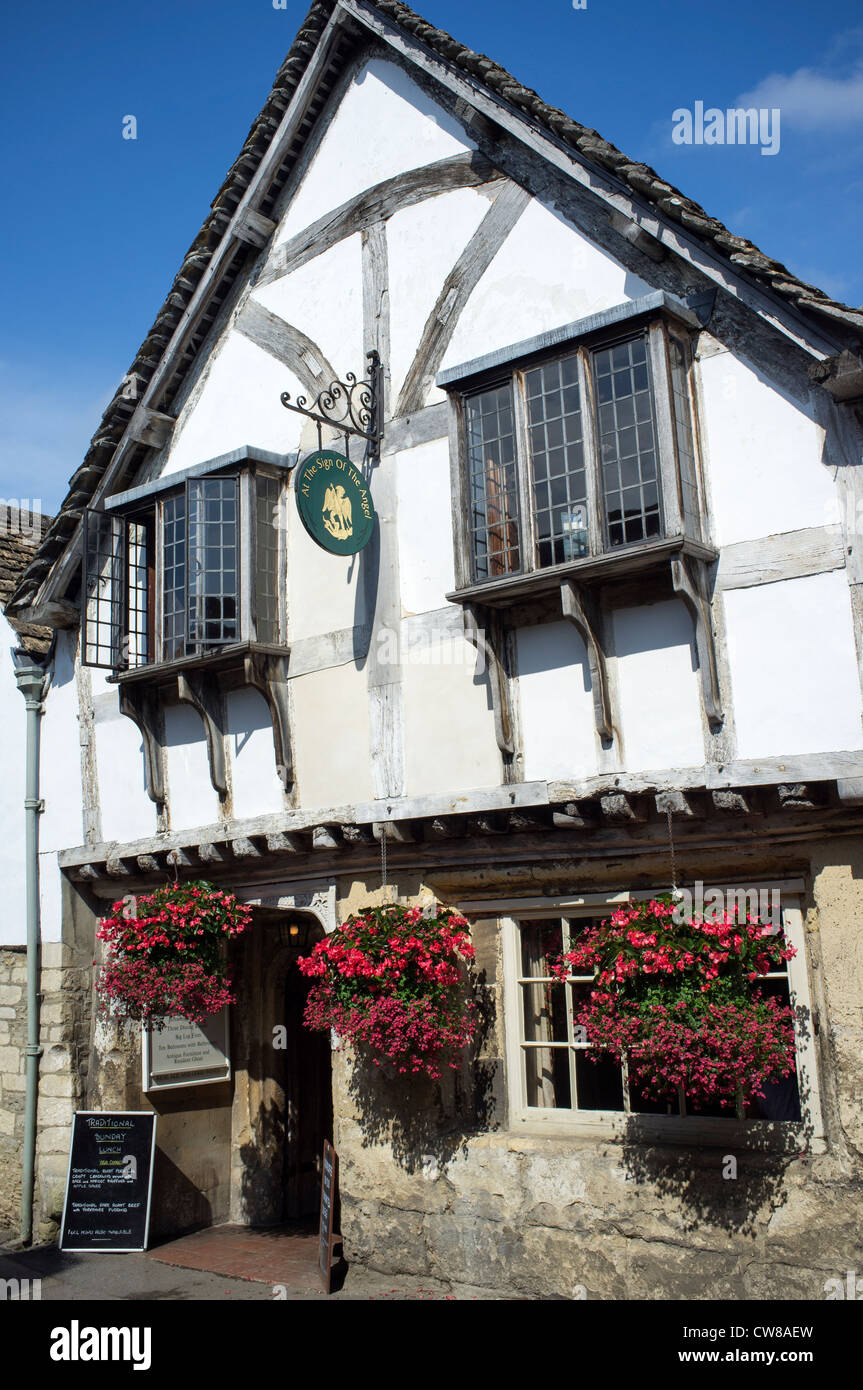 'At The Sign of the Angel' Public House Lacock Stock Photo