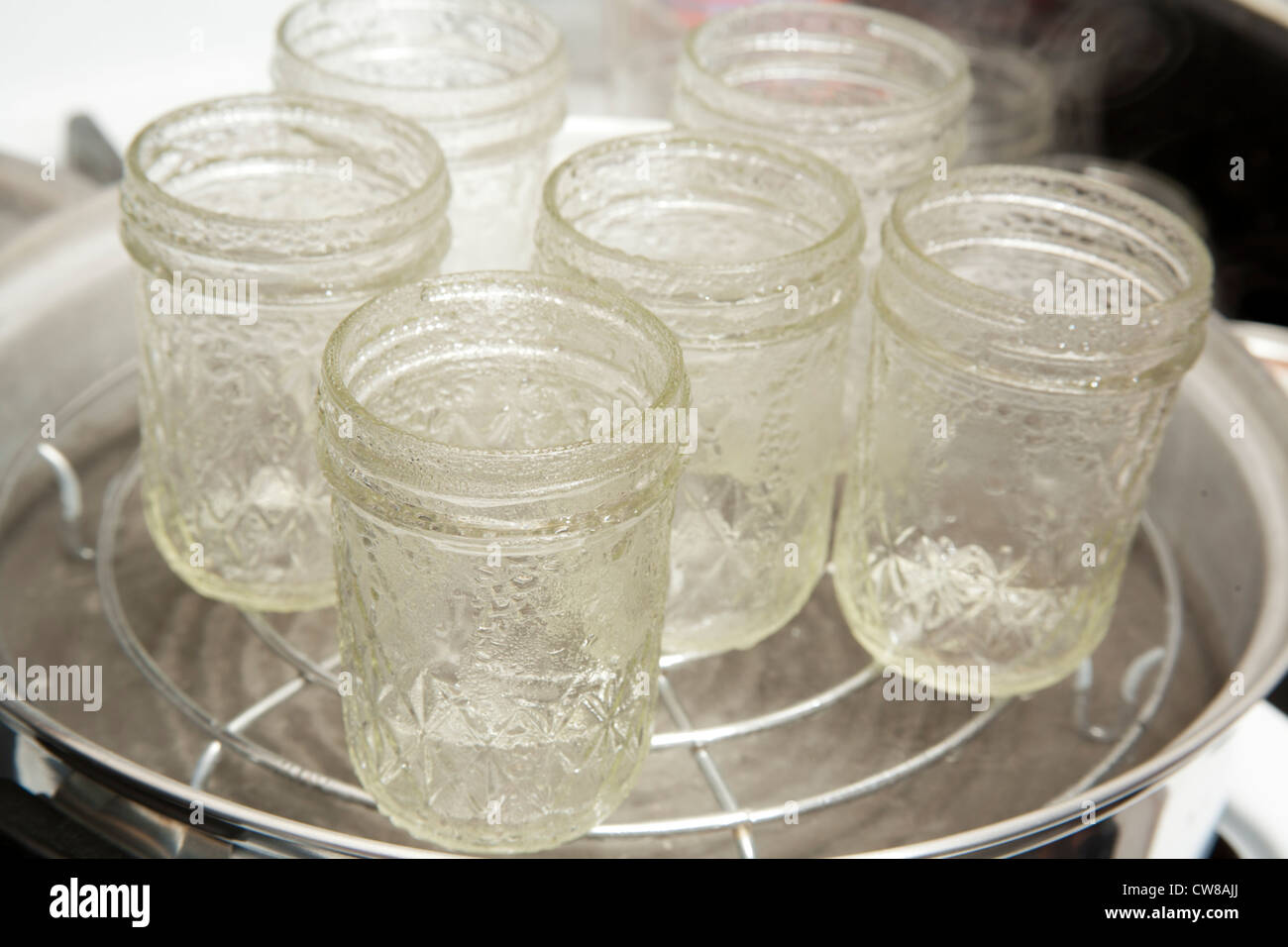 jars being sterilized for home canning Stock Photo Alamy