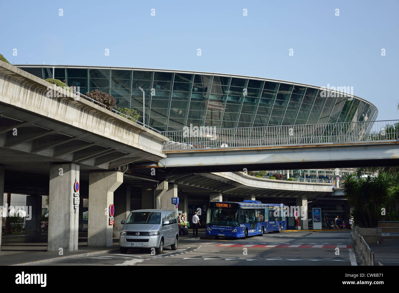 Terminal 2, Nice Côte d'Azur Airport, Nice, Côte d'Azur, Alpes-Maritimes, Provence-Alpes-Côte d'Azur, France Stock Photo