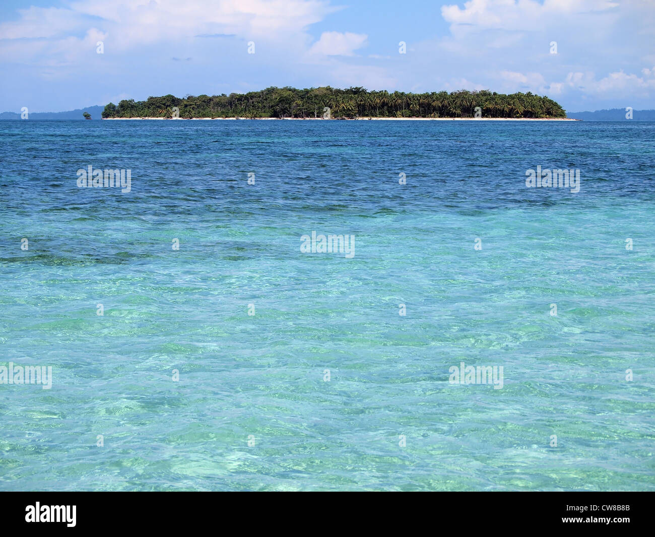 Unspoiled Caribbean island with turquoise waters Stock Photo