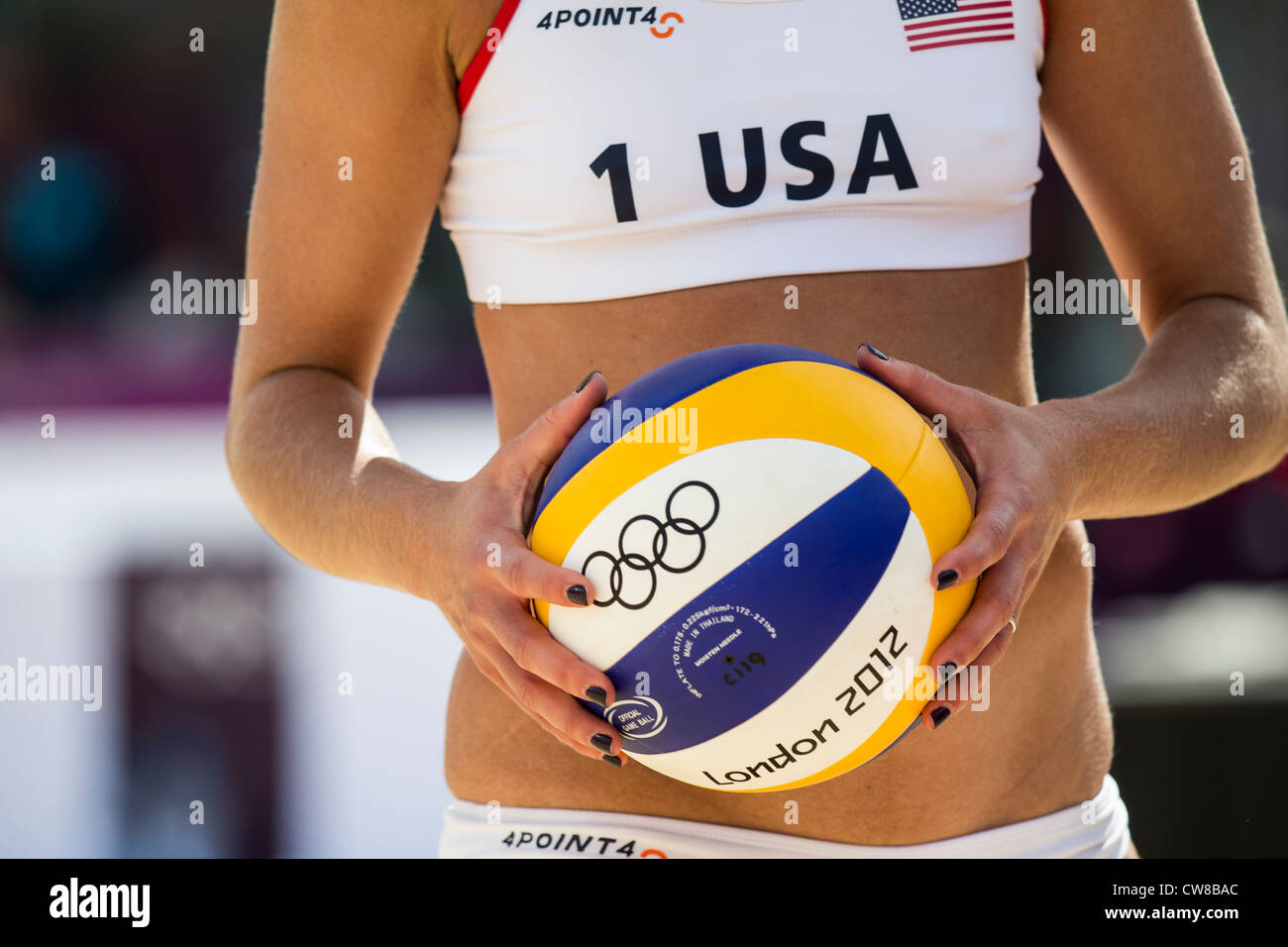 April Ross (USA) competing in Beach Volleyball at the Olympic Summer ...