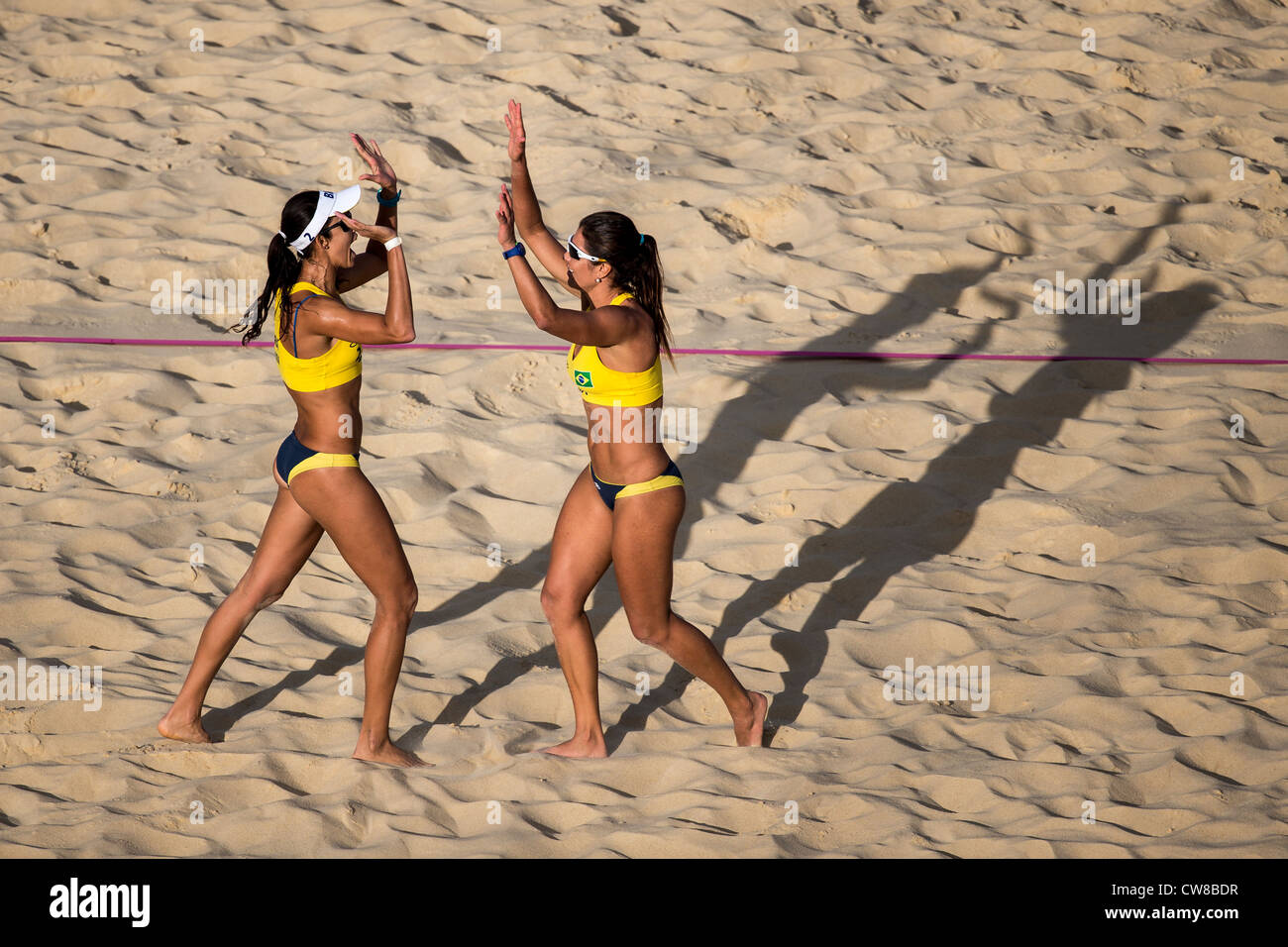 Maria Antonelli-R-and Talita Rocha (BRA) competing in Beach Volleyball at  the Olympic Summer Games, London 2012 Stock Photo - Alamy