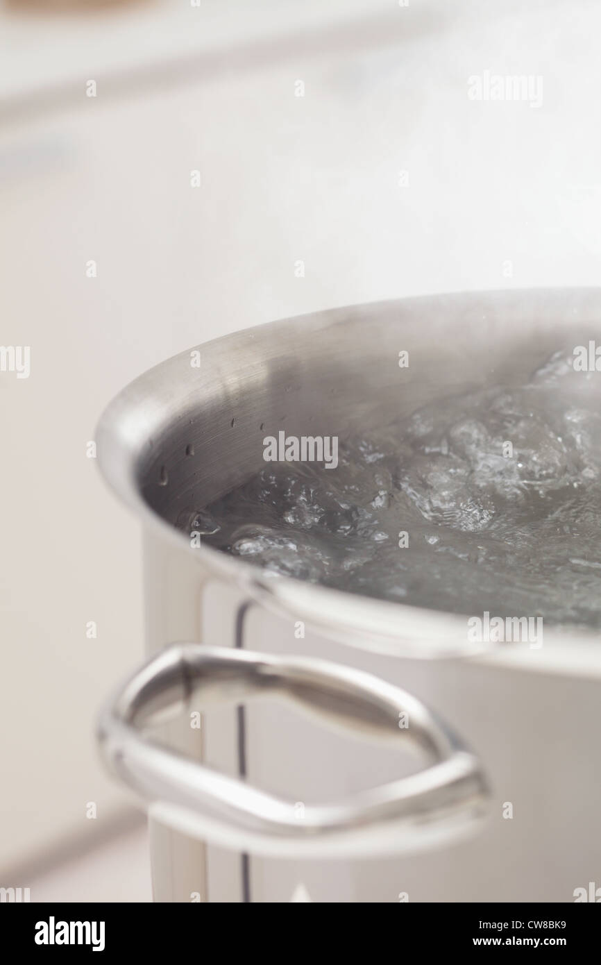Water Boiling Inside Cooking Pot Stock Photo Alamy