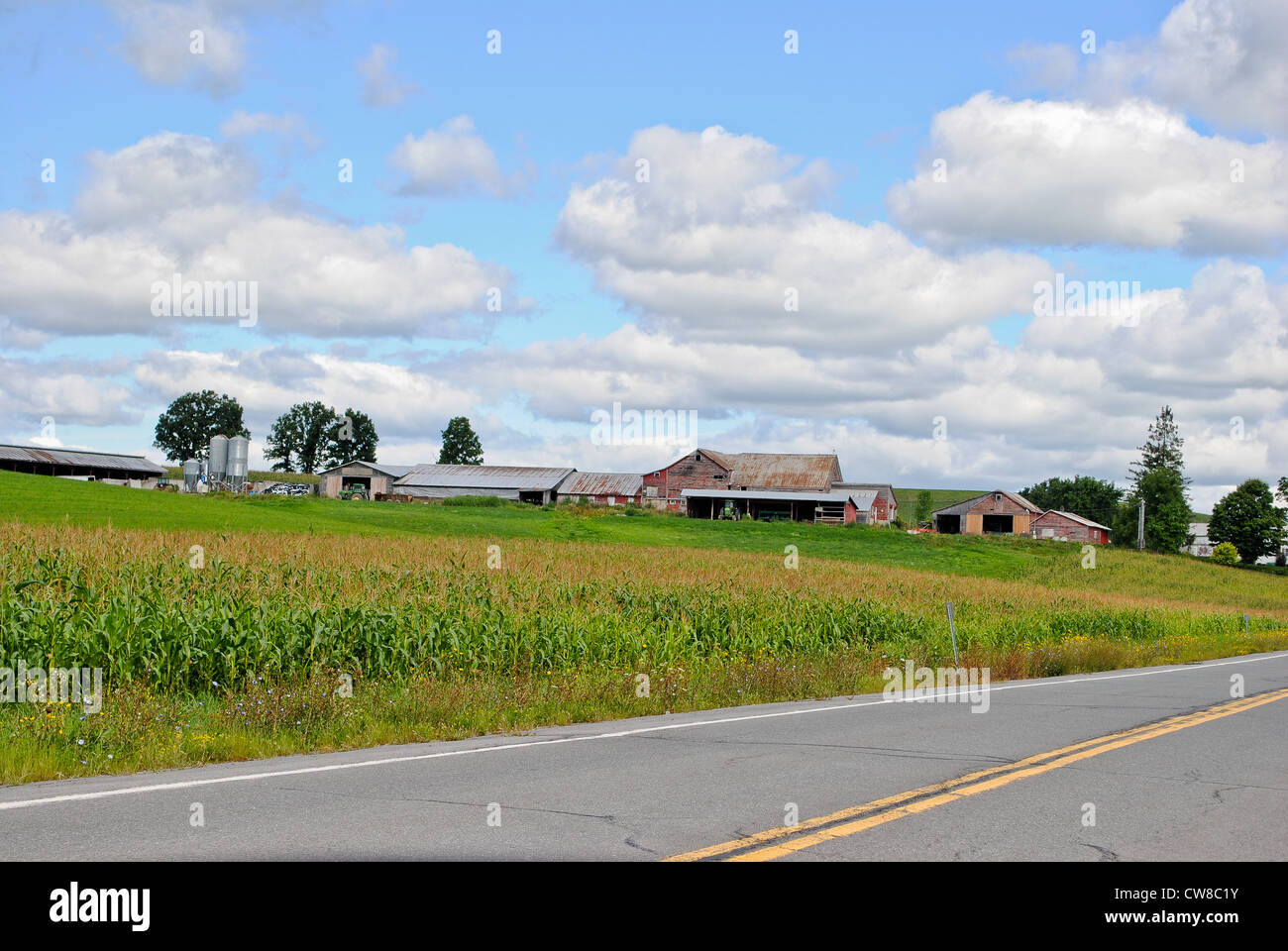Farm in Upstate New York. Stock Photo
