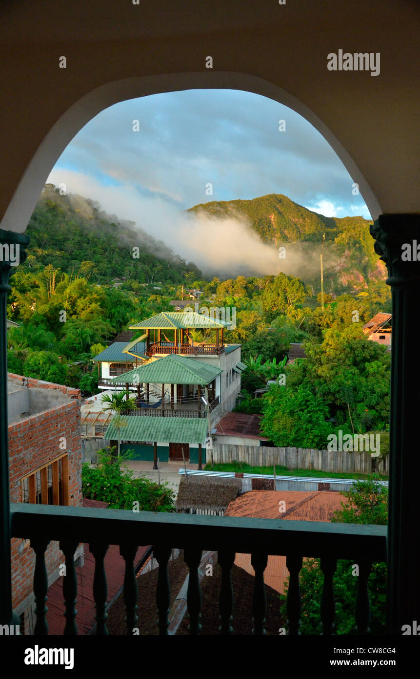 Rurrenabaque, Beni river, Bolivia. Viewed through archway Stock Photo