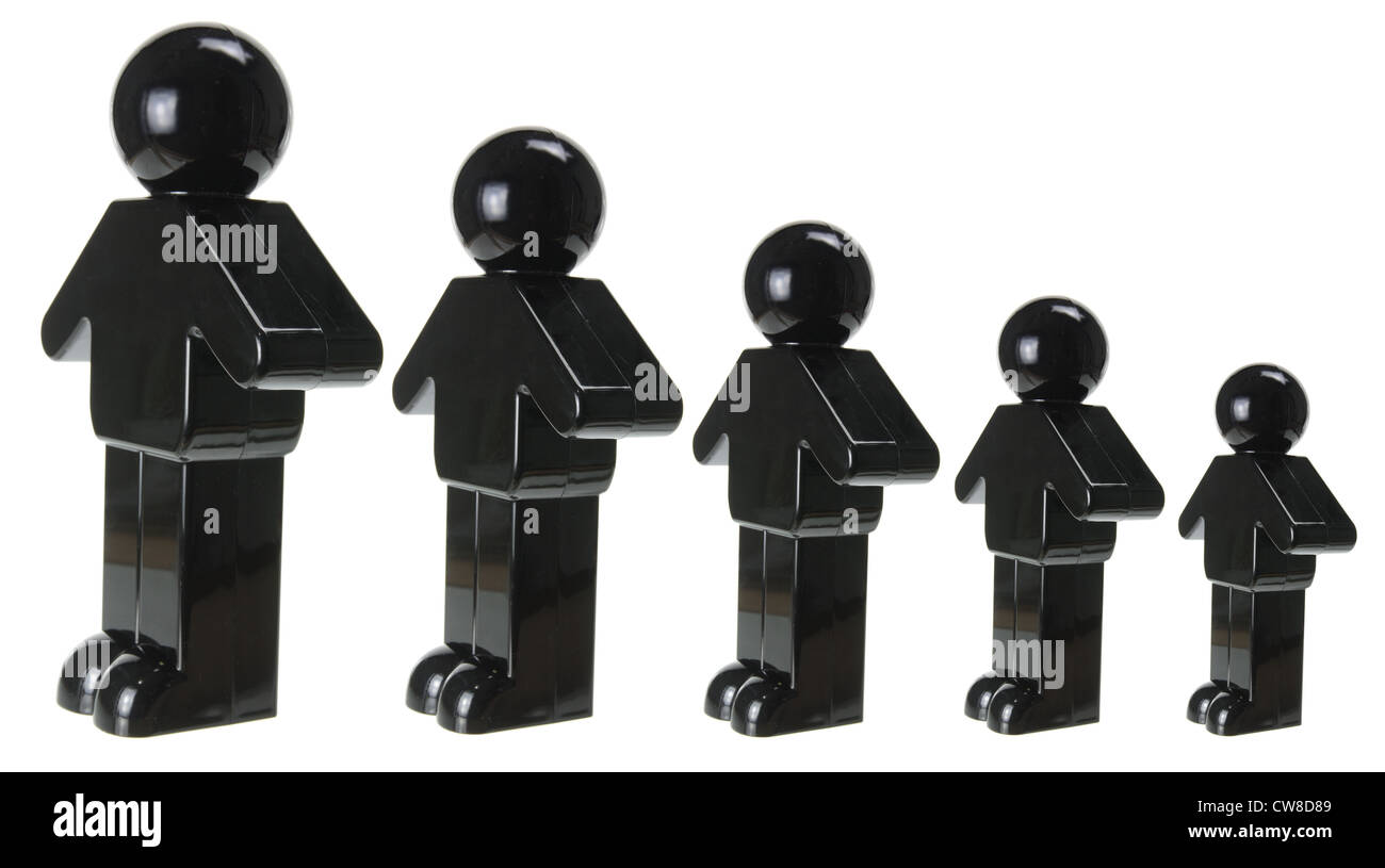 Line of Plastic Miniature Figures Stock Photo - Alamy