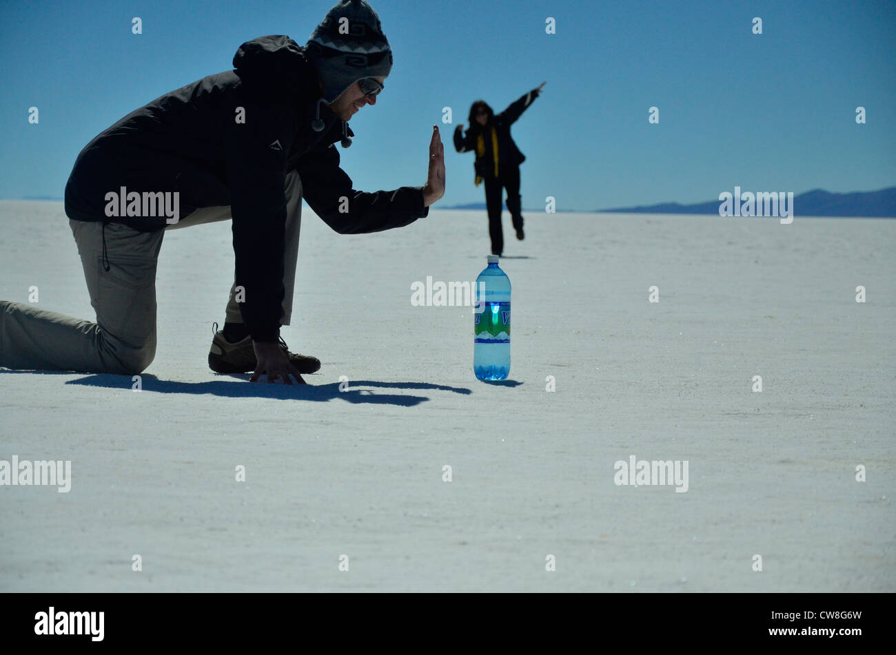 Salaar del Uyuni -- greatest salt flat on earth. More than 10 000 square km. Bolivia, South America Stock Photo