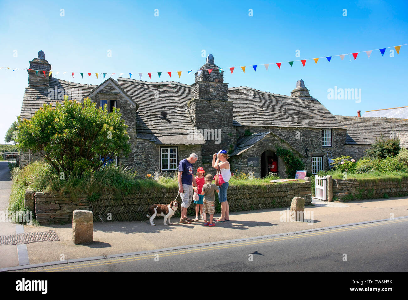 The Old Post Office at Tintagel Cornwall Stock Photo Alamy