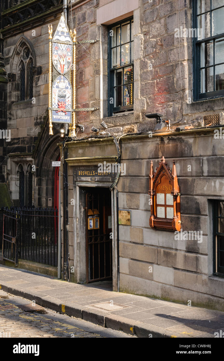 The Witchery by the Castle Restaurant, Royal Mile, Edinburgh. Holder of AA 5 star award and AA rosette. Stock Photo