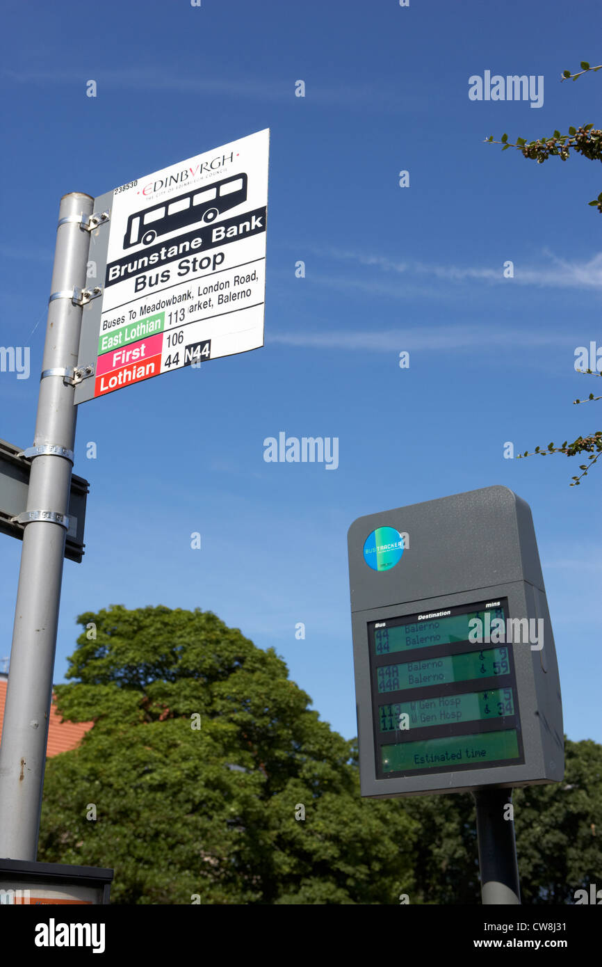 Electronic Bus Timetable Uk High Resolution Stock Photography And Images Alamy