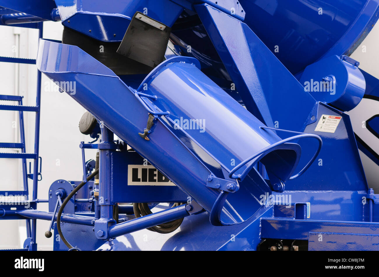 Chute rear cement concrete lorry truck hires stock photography and