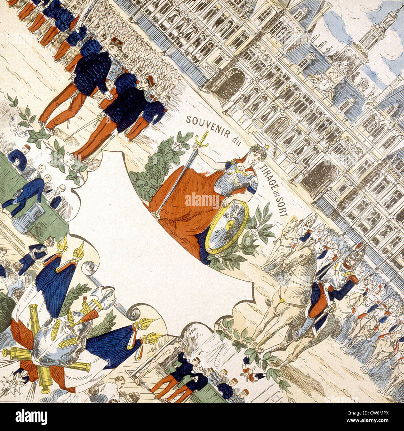 Epinal popular print to the glory of military service Stock Photo Alamy