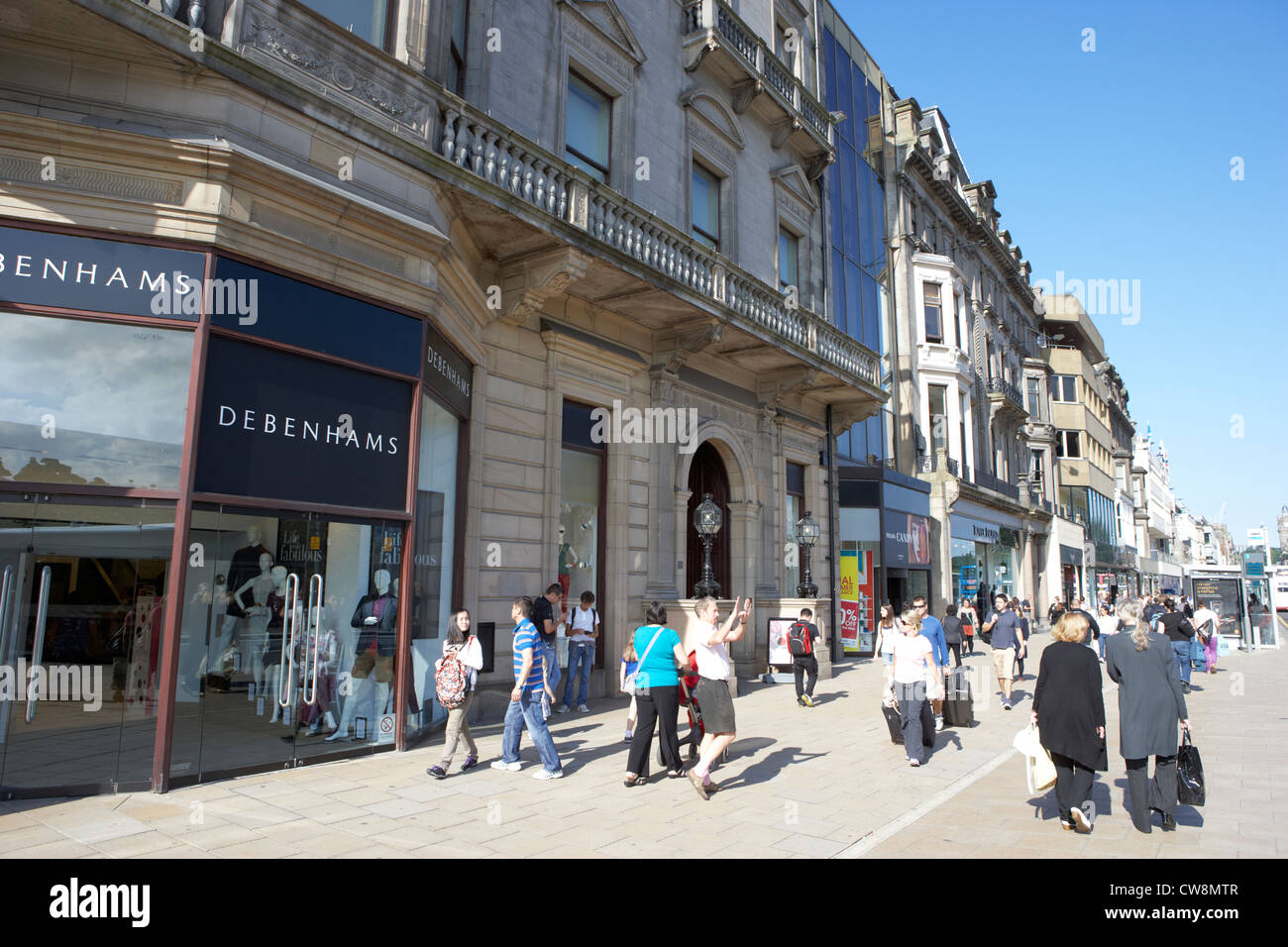 Edinburgh princes street shopping hires stock photography and images