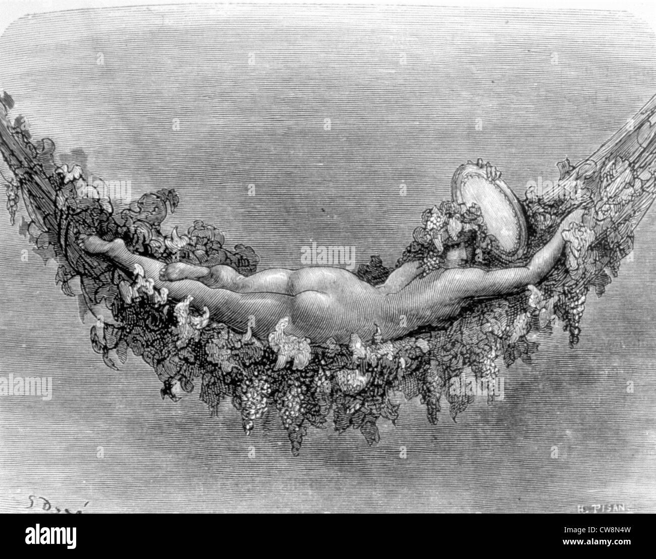 Rabelais, illustration by Gustave Doré Stock Photo