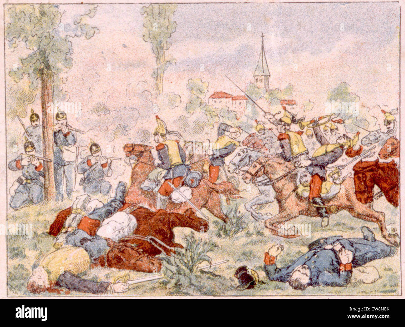 War of 1870, illustrations from the late 19th century Stock Photo - Alamy