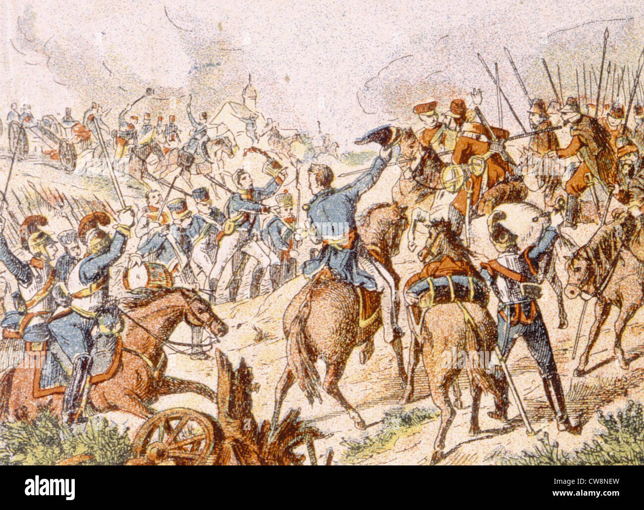 Napoleonic Wars, illustrations Stock Photo