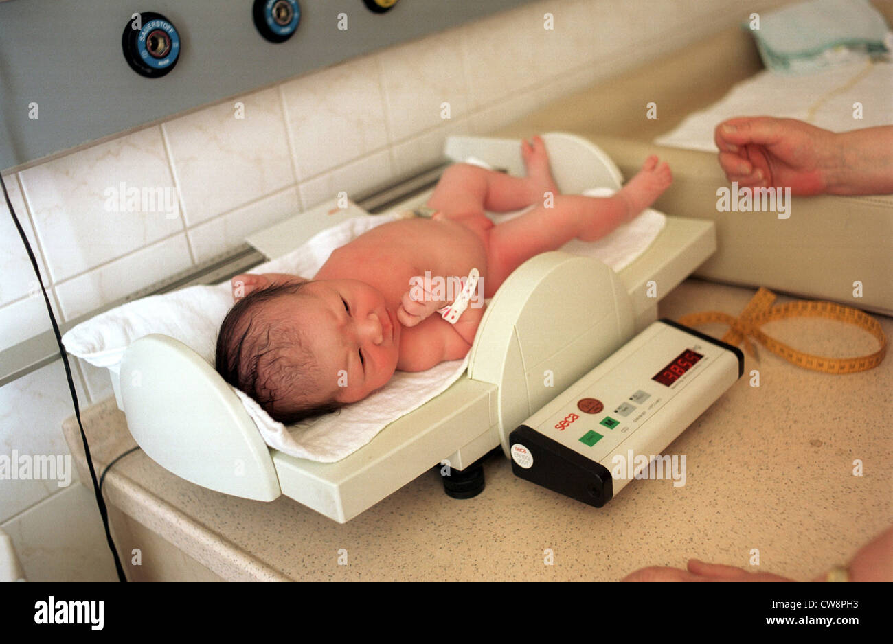 Cottbus, on infant scales Stock Photo