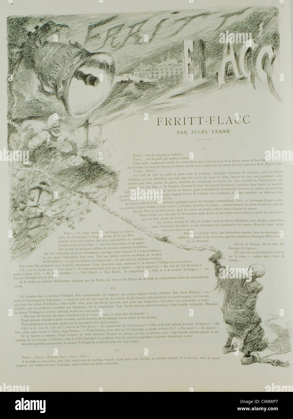 Frritt-Flacc short story Jules Verne illustration Willette Stock Photo -  Alamy