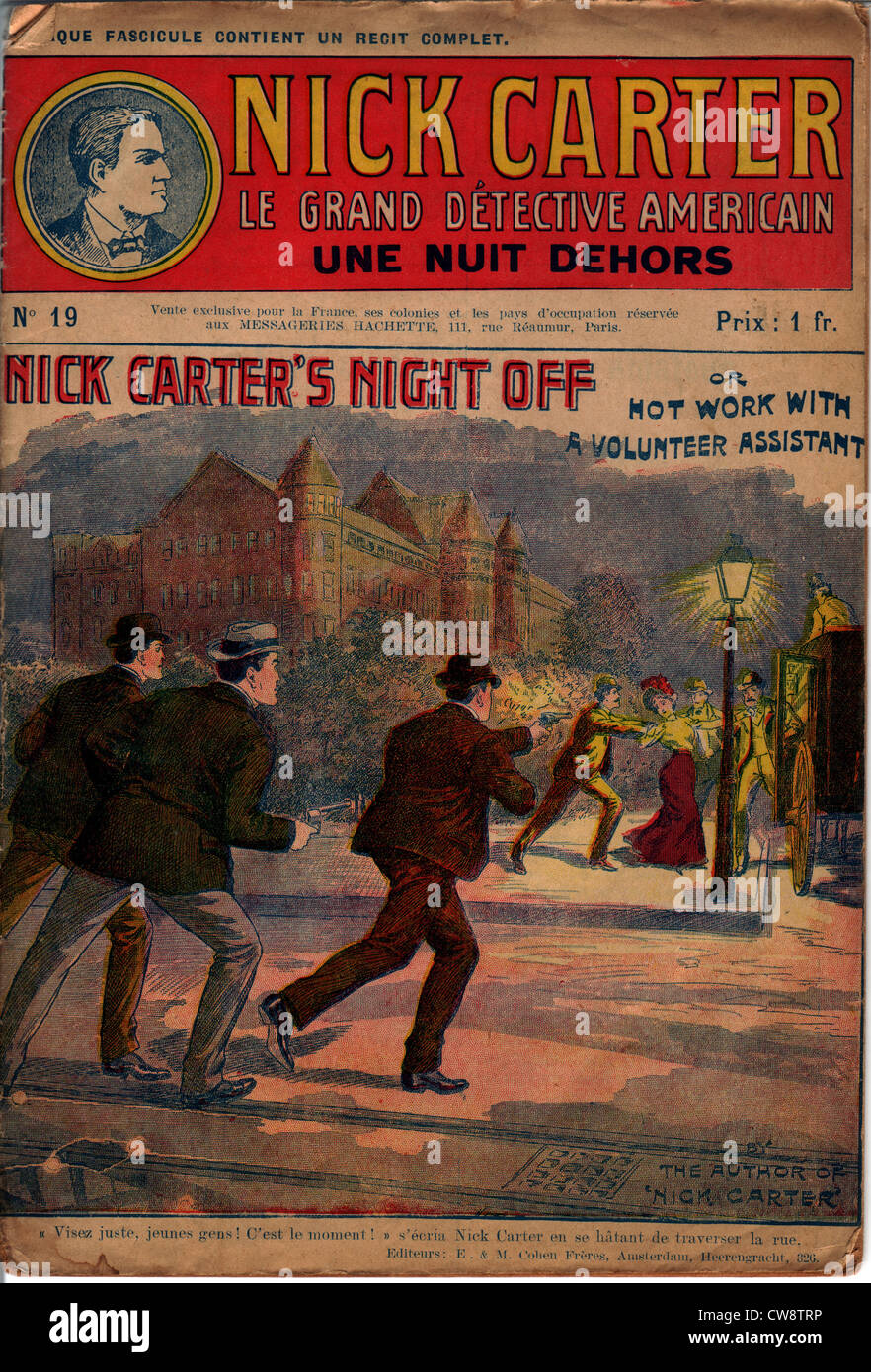 Journal n°19 'Nick Carter Great American Detective' Stock Photo