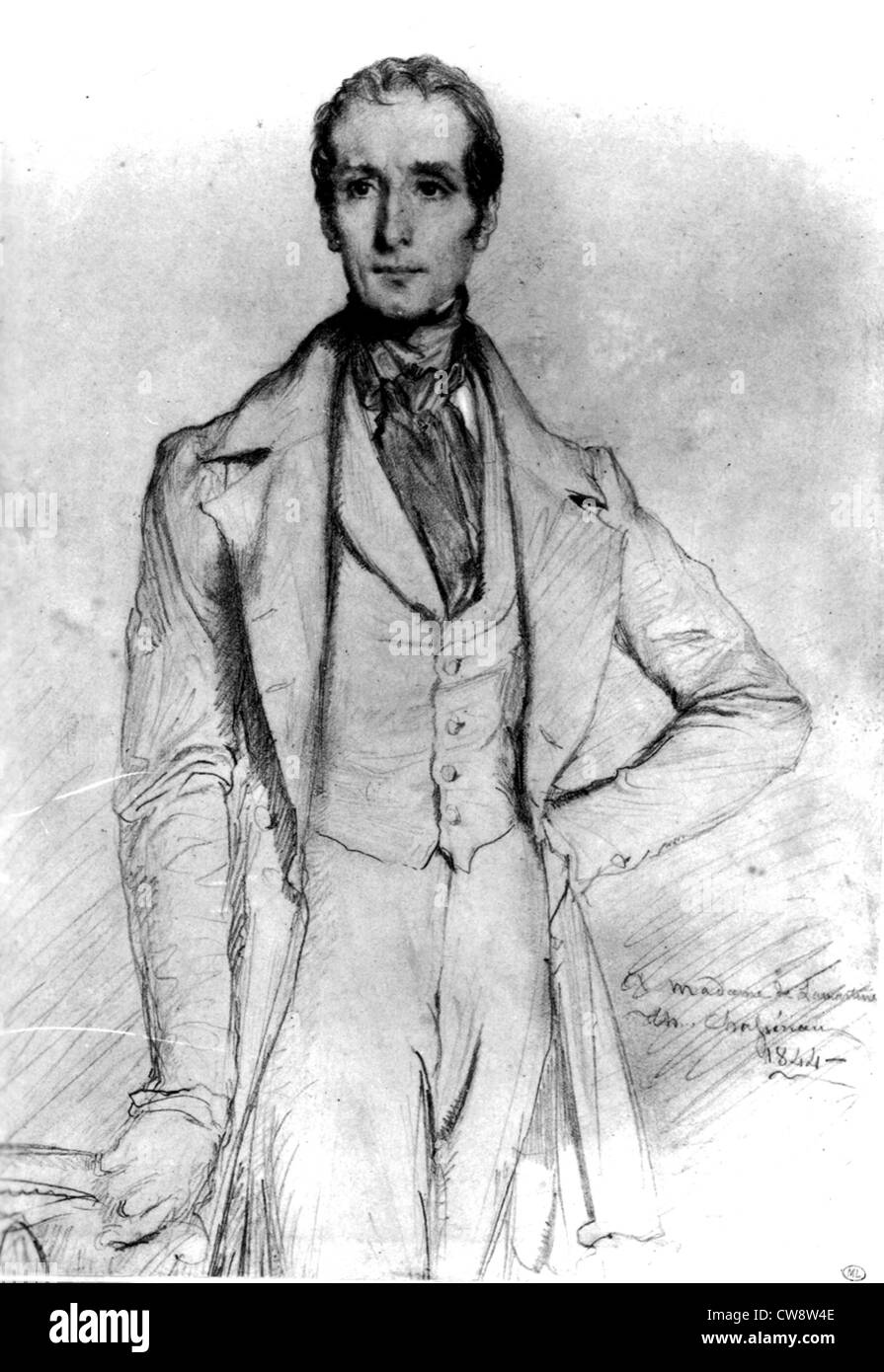 Alphonse de Lamartine in 1844 Stock Photo