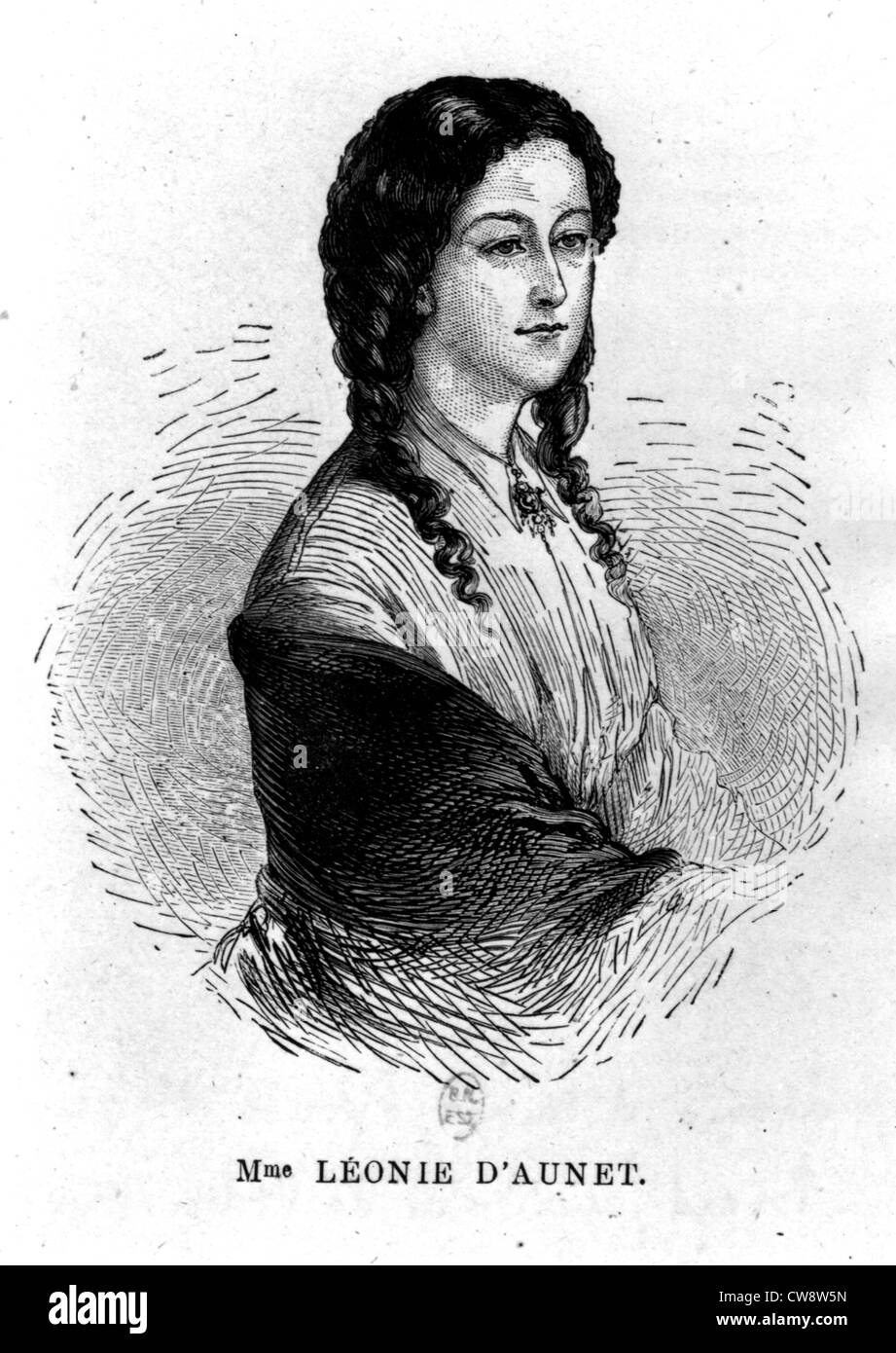 Léonie d'Aunet, wife of the painter Briard Stock Photo