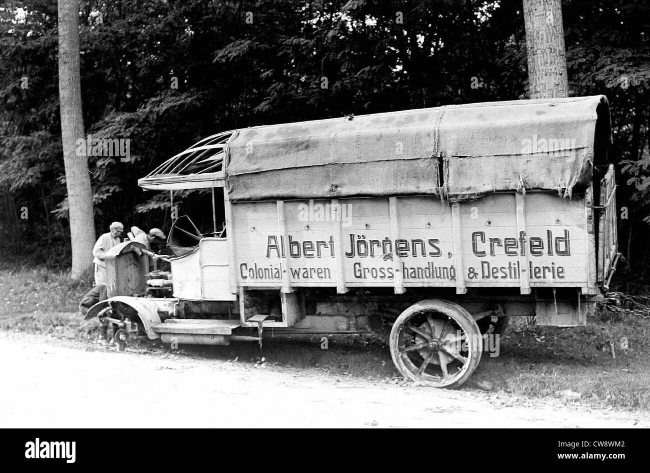 German truck abandoned on September 22, 1914 Stock Photo