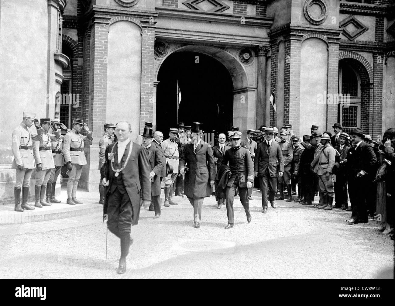 Treaty SaintGermain peace terms being remitted to Austrians Stock