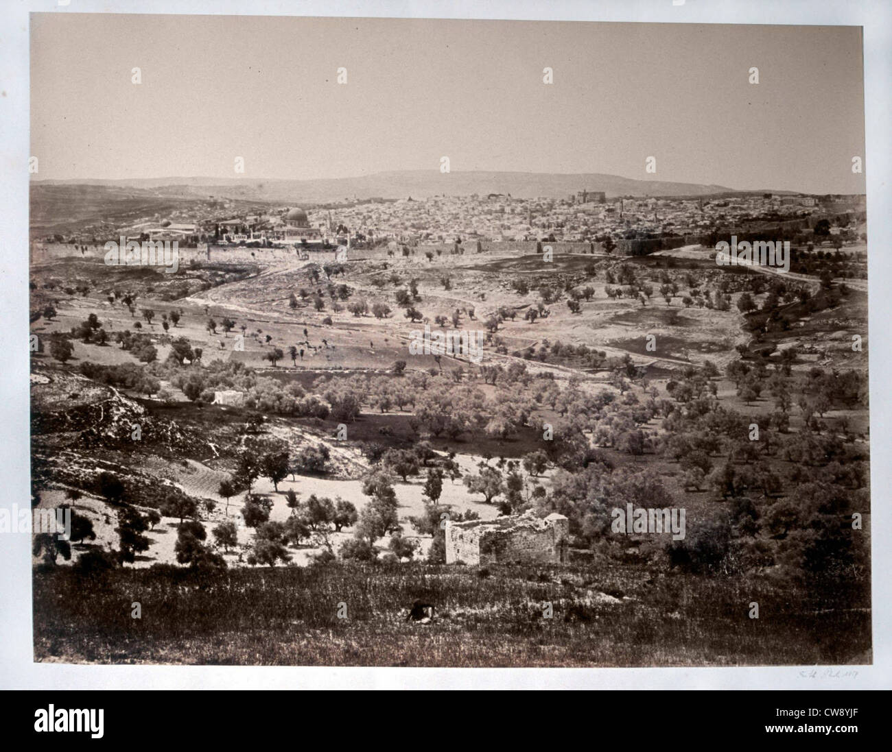Frith Francis Palestine Jerusalem panoramic view Stock Photo