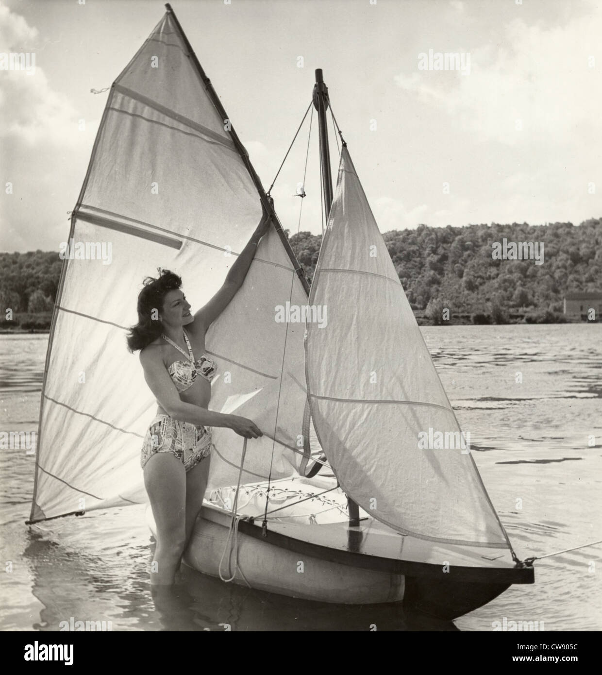 Sailing pleasures (1951) Stock Photo