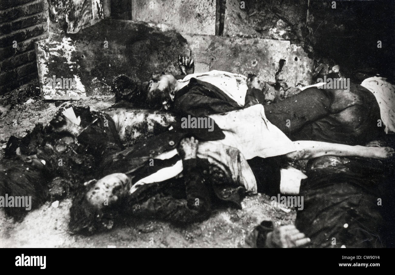 Hostages shot at Fort de Romainville near Paris Stock Photo