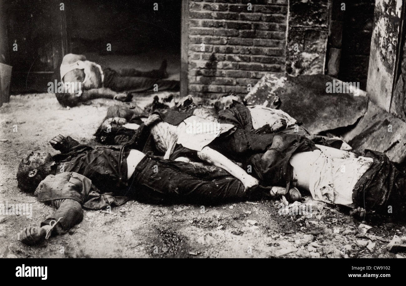 Hostages shot at Fort de Romainville near Paris Stock Photo