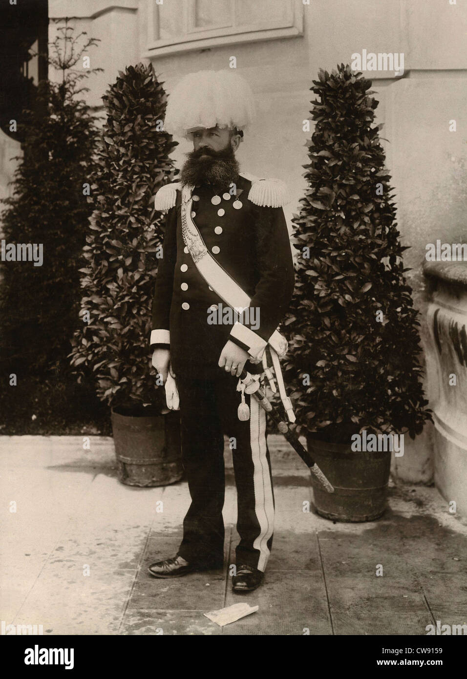 Paris. 1900 World Exhibition. Austrian guard. Stock Photo