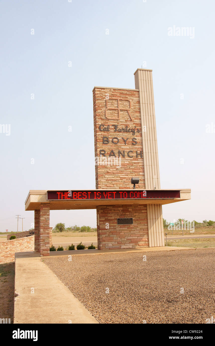 entrance sign boys ranch historic route 66 tascosa texas tx association
