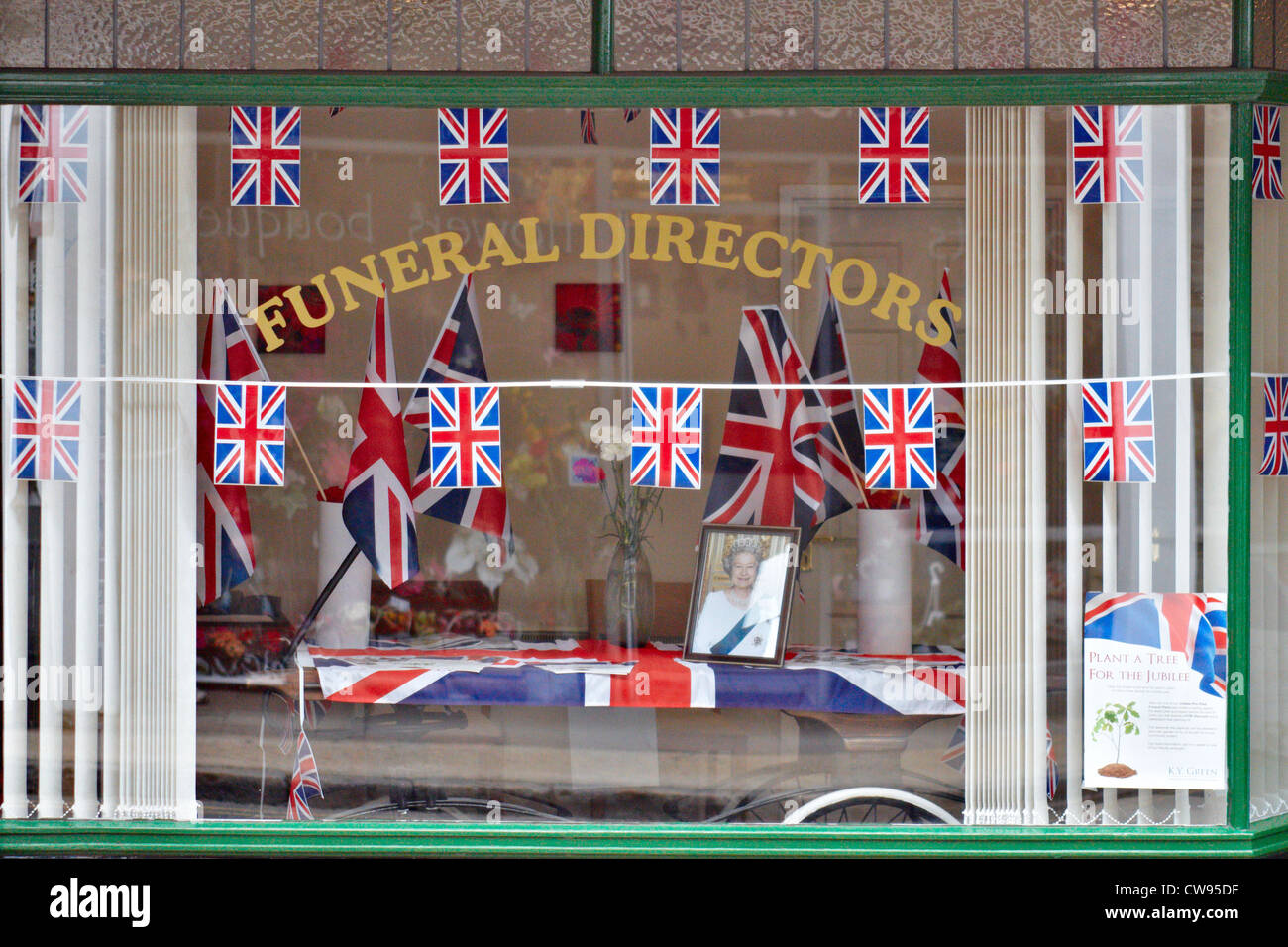 Funeral directors shop window in hires stock photography and images