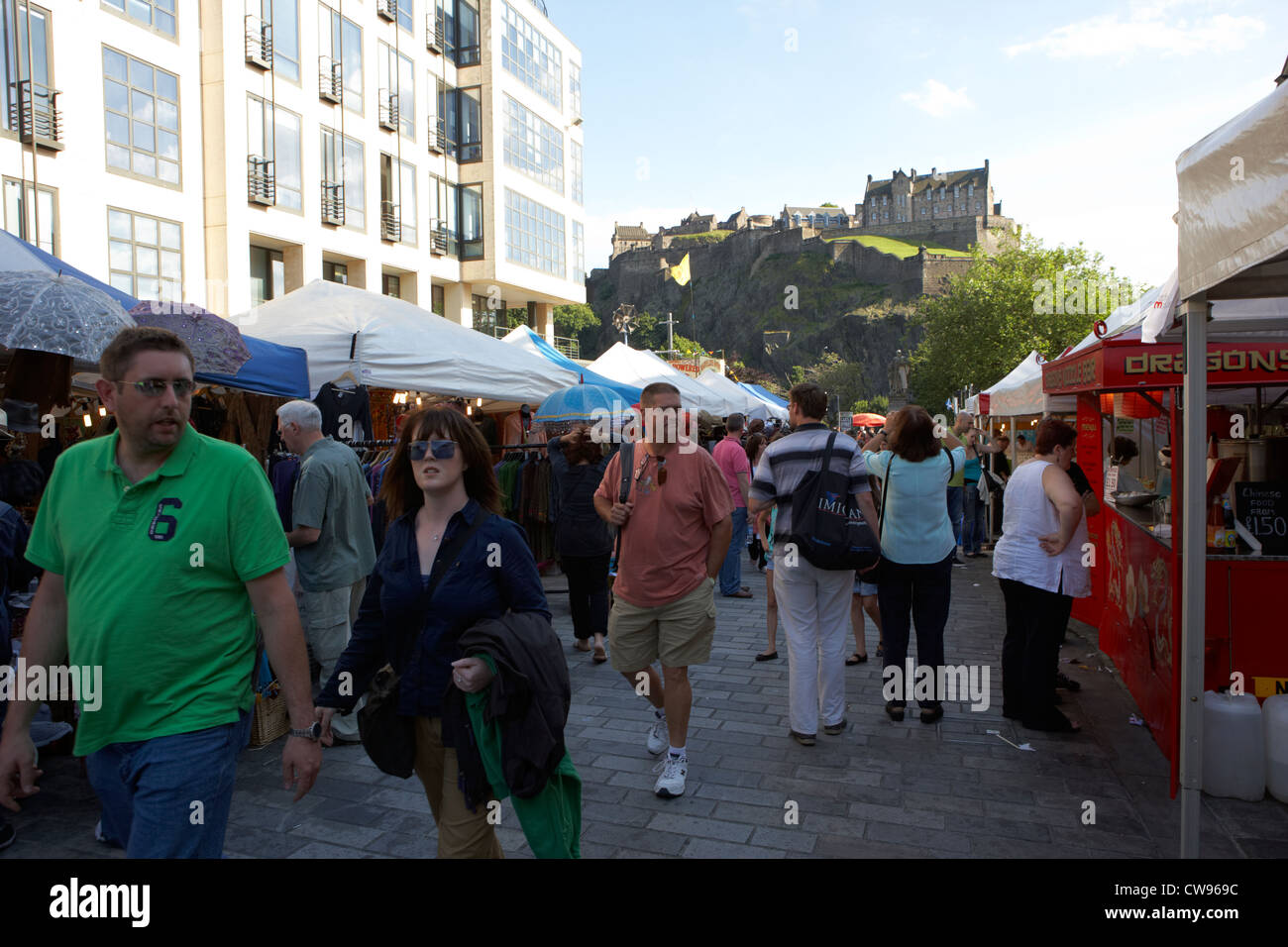 edinburgh farmers market on castle street scotland uk united kingdom Stock Photo Alamy