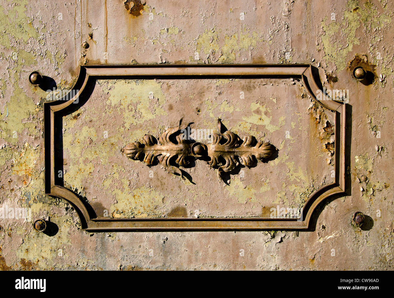 old metal gate ornamental background and texture Stock Photo - Alamy