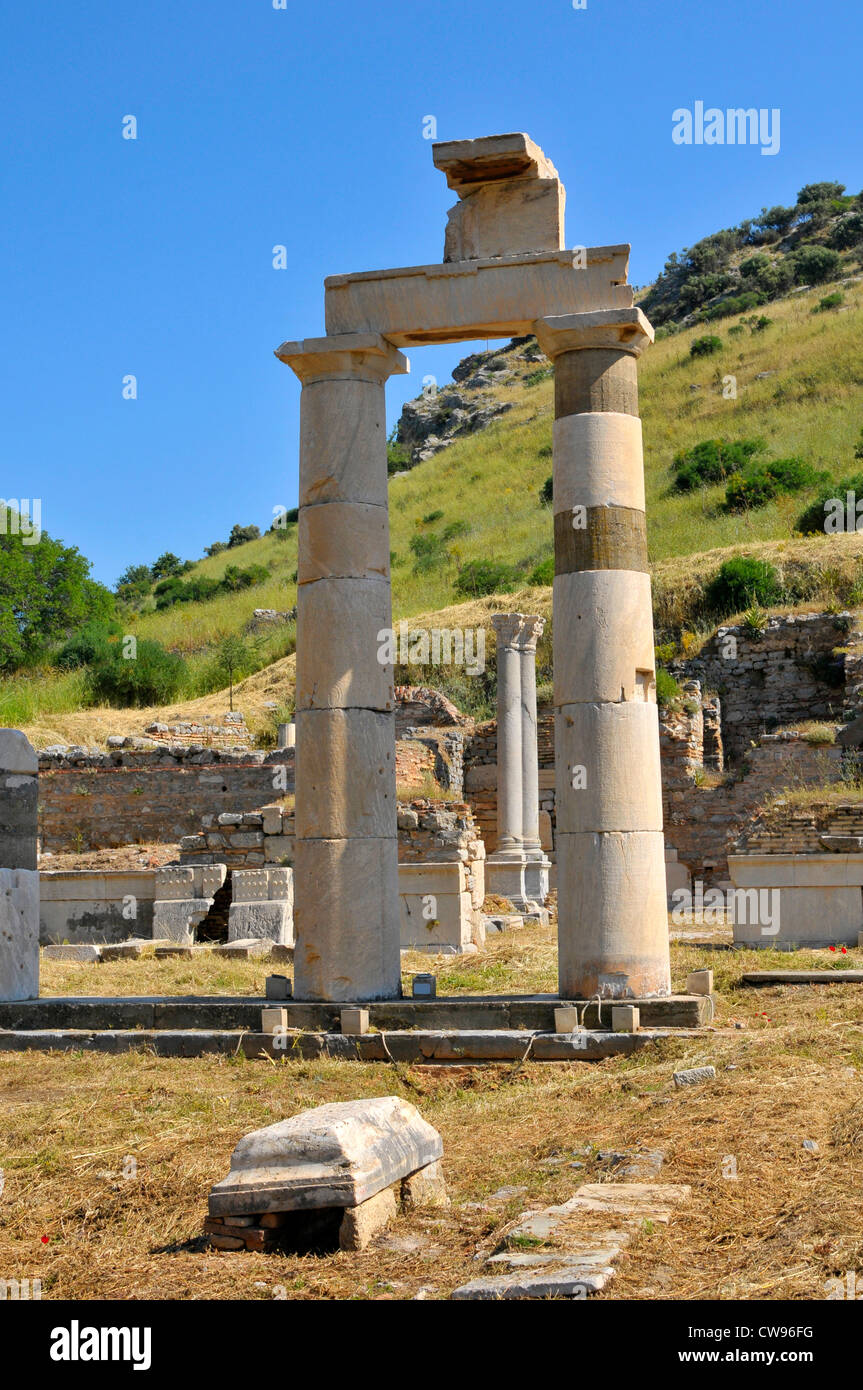 Prytaneion Ancient Ephesus Turkey Kusadasi Aegean Mediterranean Stock Photo