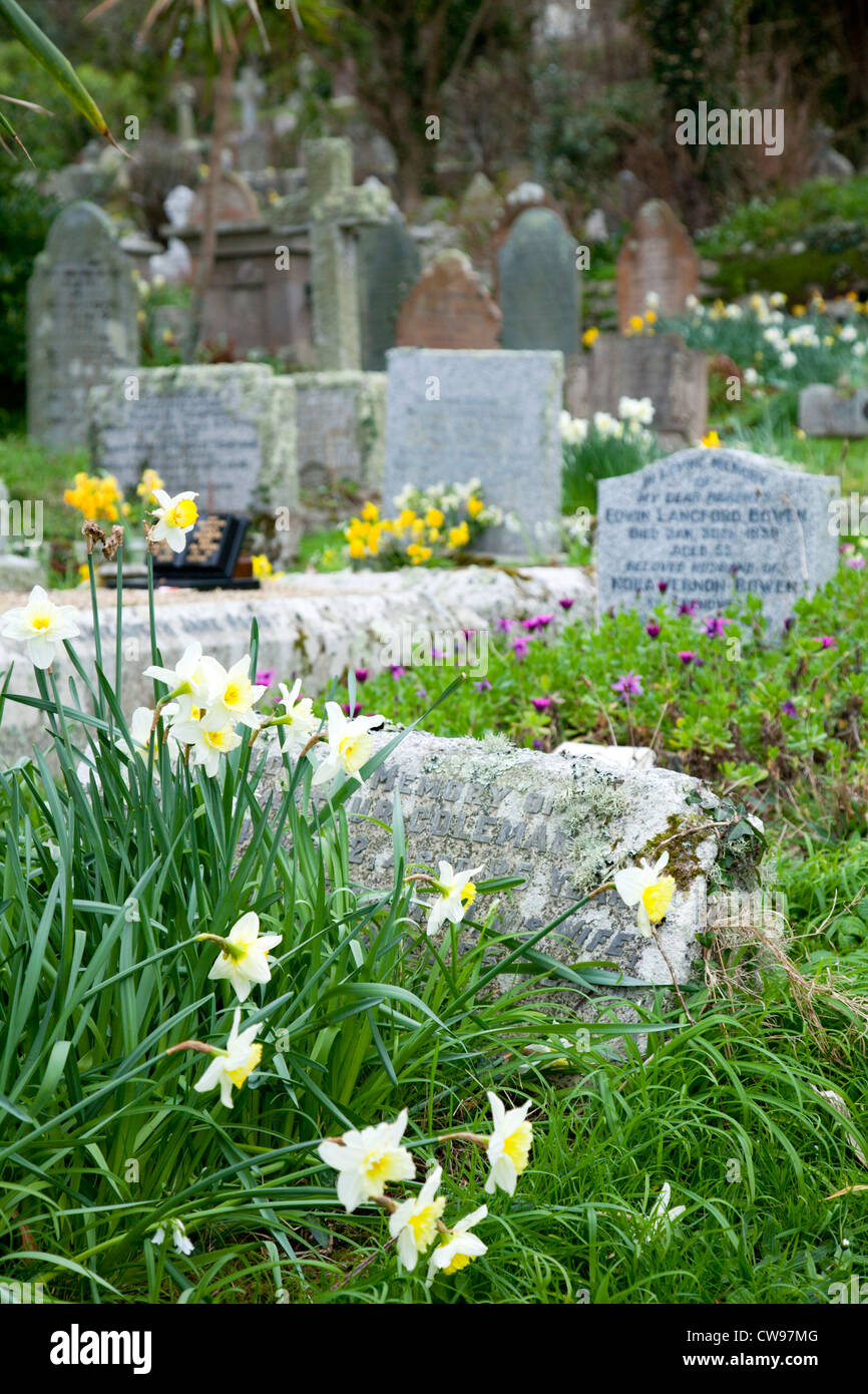 Old Town Church Yard; St Mary's; Isles of Scilly Stock Photo