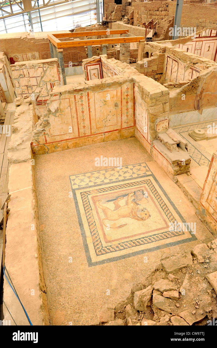 Terrace Houses Ancient Ephesus Turkey Kusadasi Aegean Mediterranean