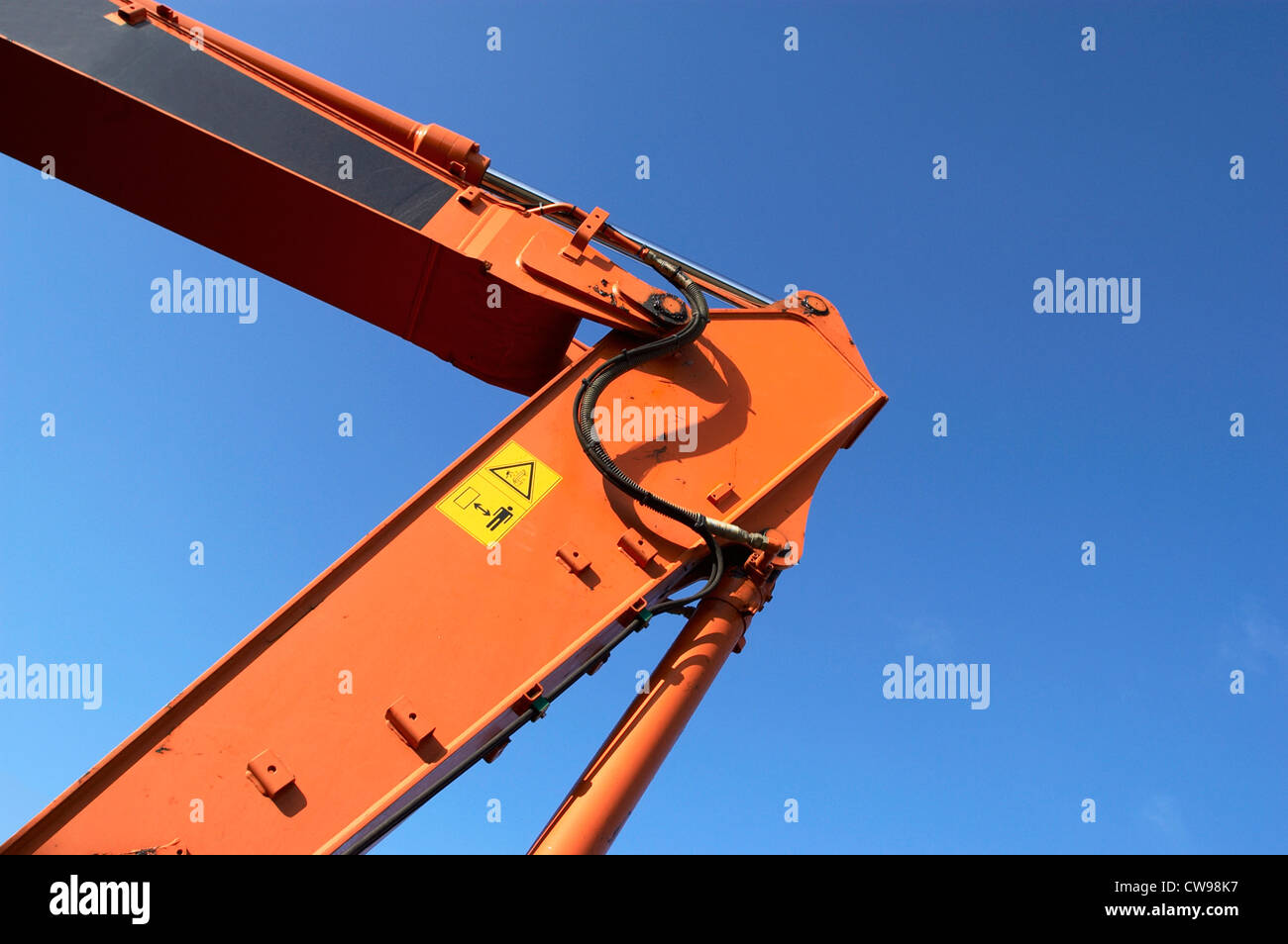 Digger hydraulic arm Stock Photo Alamy