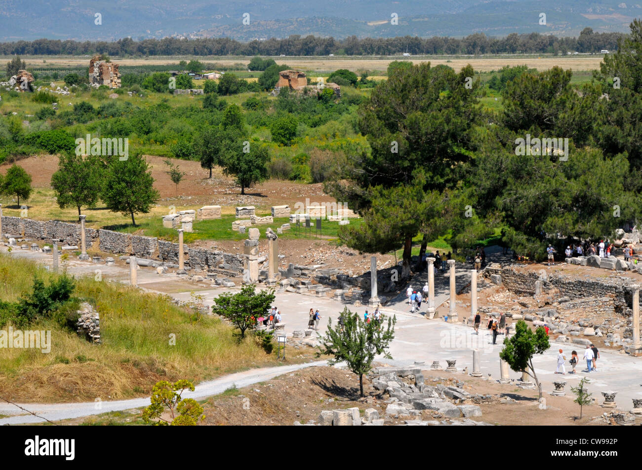 Marble Street Ancient Ephesus Turkey Kusadasi Aegean Mediterranean