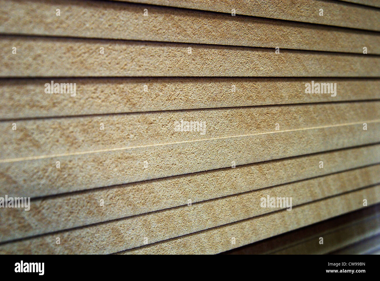Stack of MDF hardboard Stock Photo Alamy