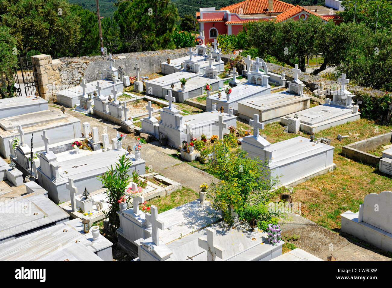 Church Cemetery Zakynthos Greece Ionian Sea Mediterranean Island Stock Photo