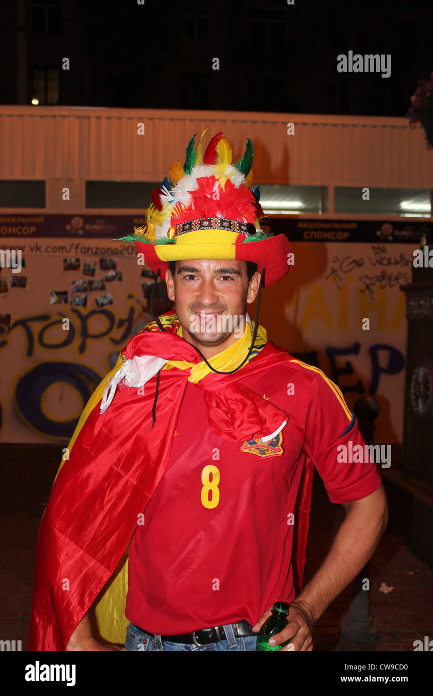 Spain sport fan. Final. Kiev, Ukraine, European Football Championship