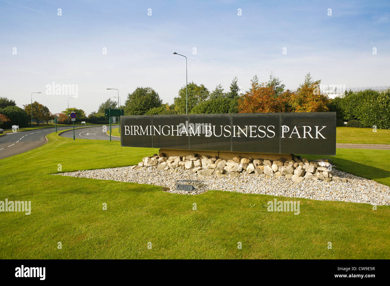 Birmingham Business Park, Entrance sign Stock Photo Alamy
